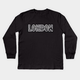 London Street Map Kids Long Sleeve T-Shirt